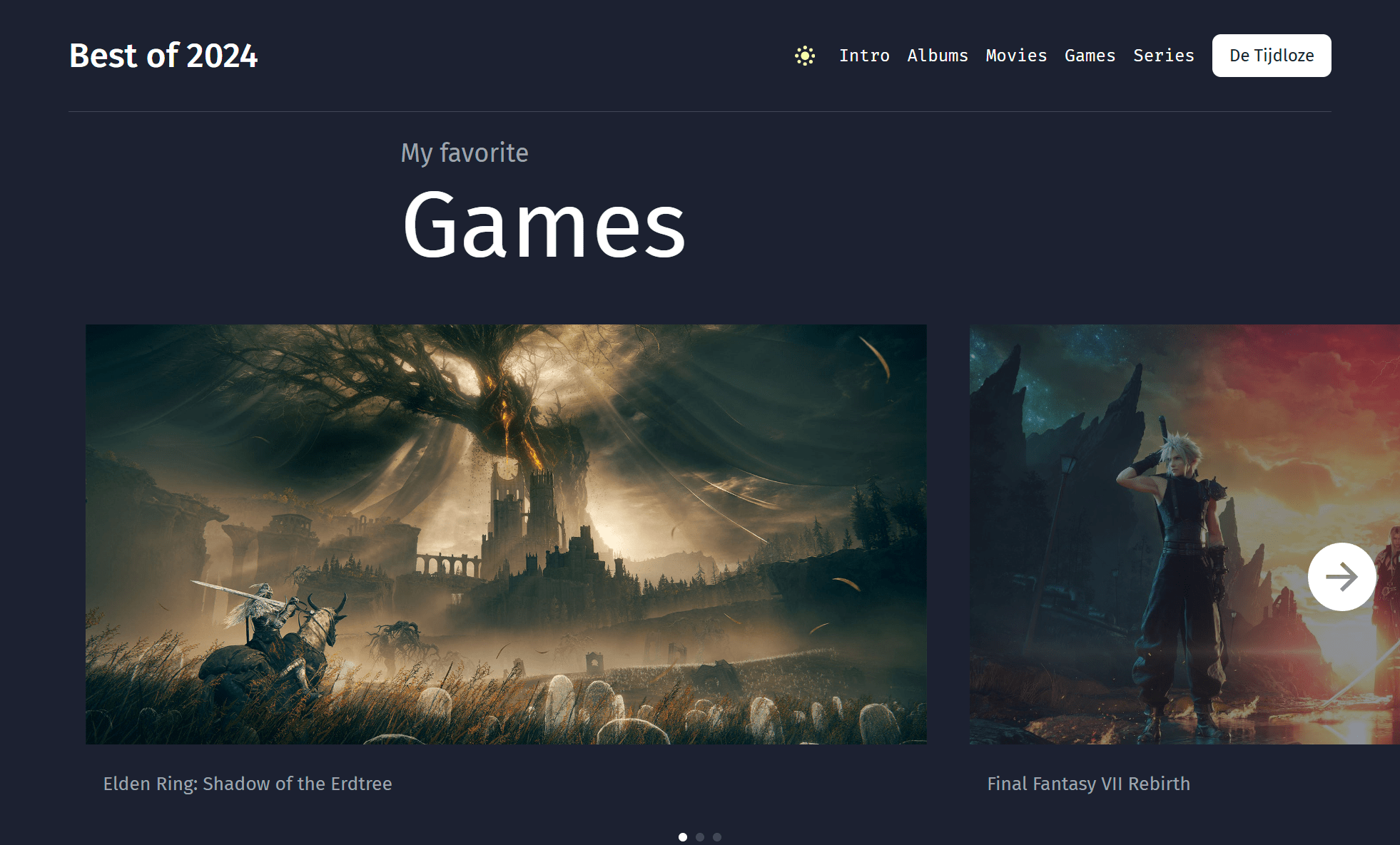 Screenshot of Best of 2024