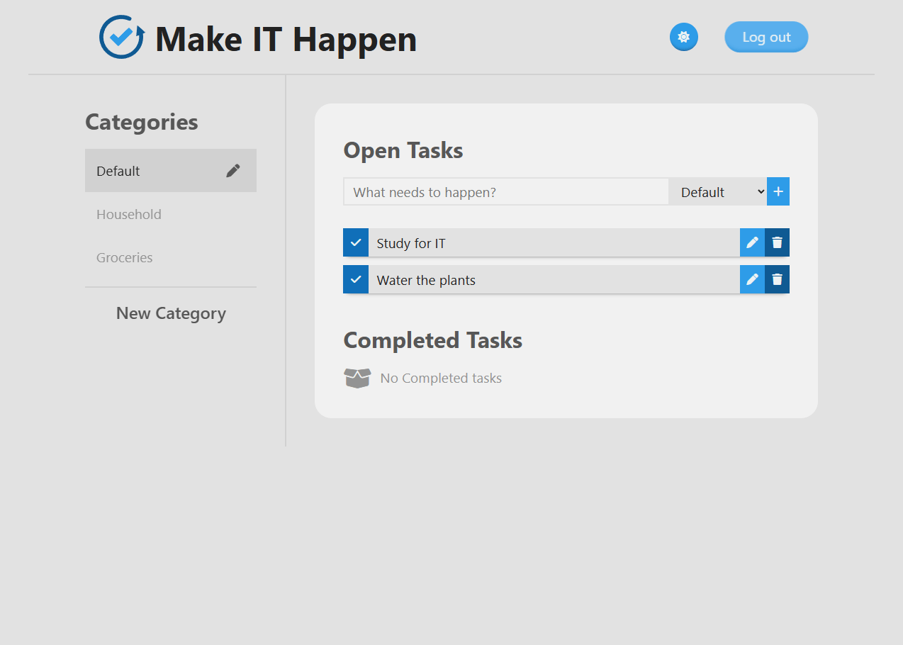 Screenshot of Make IT Happen project